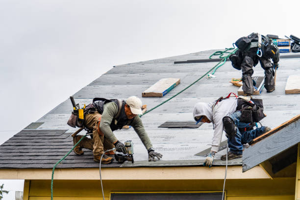 Professional Gutter Installation technician working in Emeryville, CA